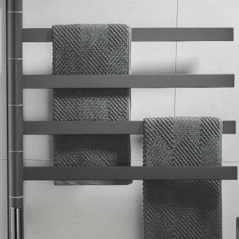 Black/White/Gray Electric Heating Towel Rack Heat Dry Bathroom ,Bathroom Touch Display,Rotatable - The Upgraded Inc