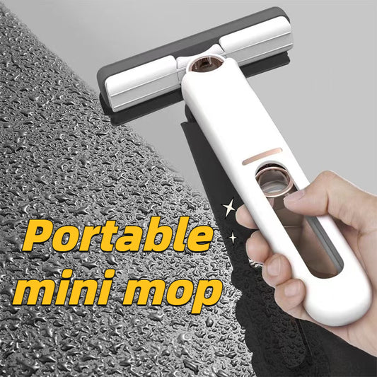 New Portable Self-NSqueeze Mini Mop, Lazy Hand Wash-Free Strong Absorbent Mop Multifunction Portable Squeeze Cleaning Mop Desk Window Glass Cleaner Kitchen Car Sponge Cleaning Mop Home Cleaning Tools - The Upgraded Inc