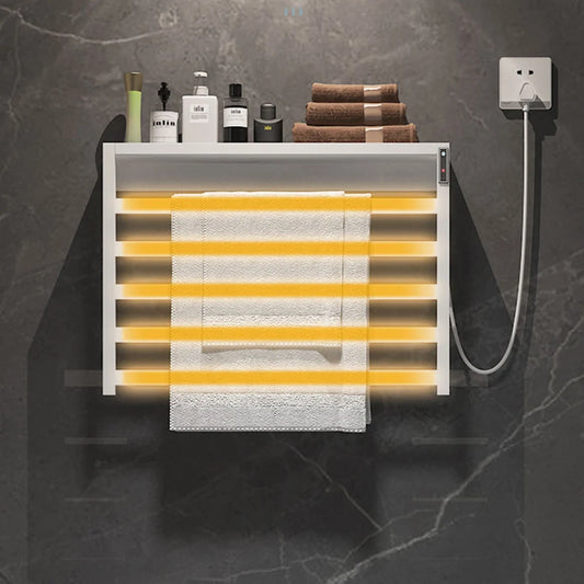 Electric Heating Towel Rack Heat Dry Bathroom Towel Wall Mounted Constant temperature heated towel rails for bathrooms electric - The Upgraded Inc