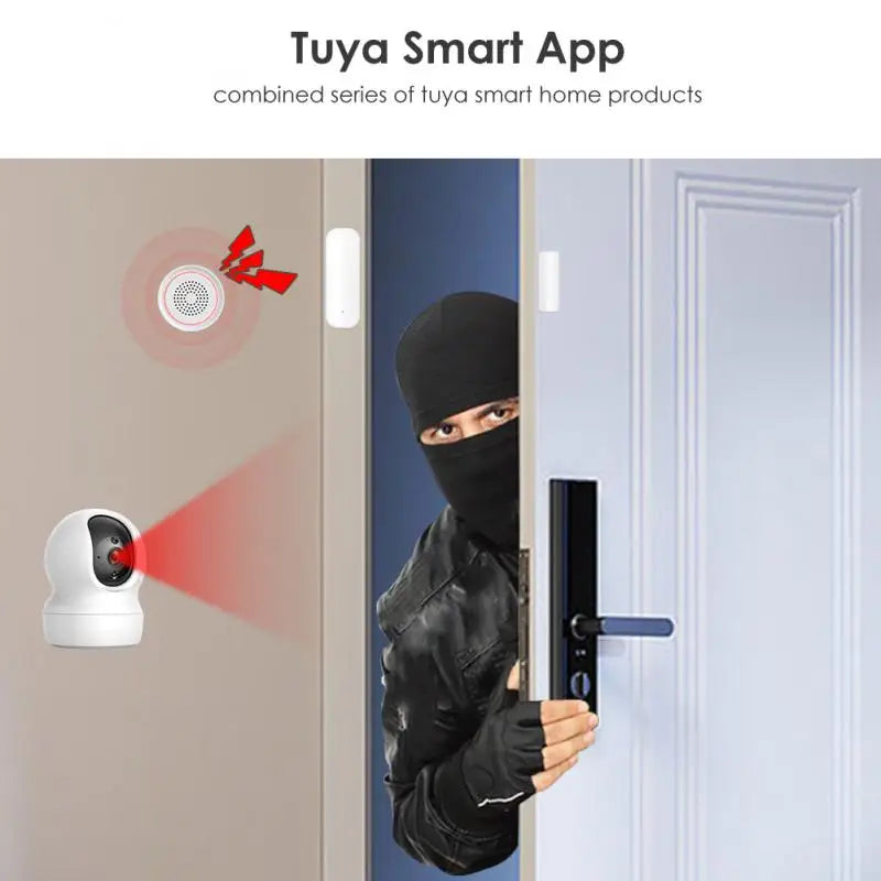 Aubess Tuya WiFi Smart Door Sensor Smart Home Door Open/Closed Detectors Window Sensor SmartLife Works With Google Home Alexa - The Upgraded Inc