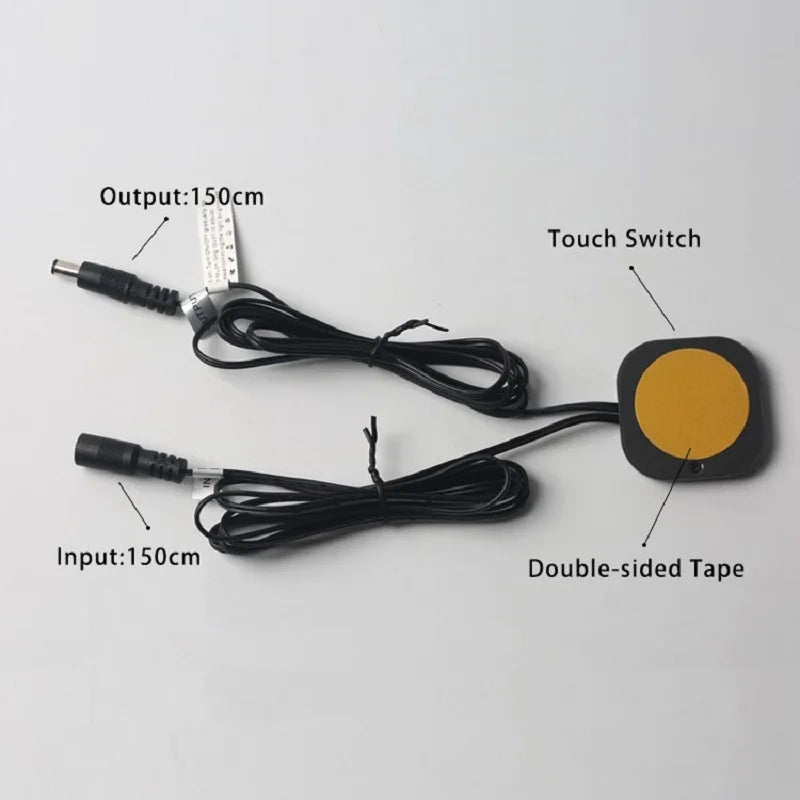 Ultra thin penetrating touch switch DC12V 24V 60W LED touch sensor for hidden on the back of wooden furniture acrylic stone - The Upgraded Inc