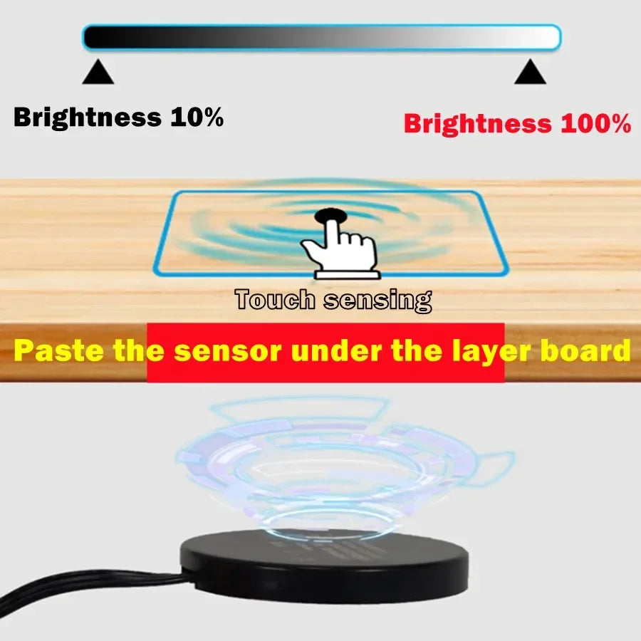 Aswesaw Sweep Dimmer Sensor Penetrating Switch DC 5V 12V 24V Wood Panel Touch Switch LED Dimmable Touch Sensing Hidden - The Upgraded Inc