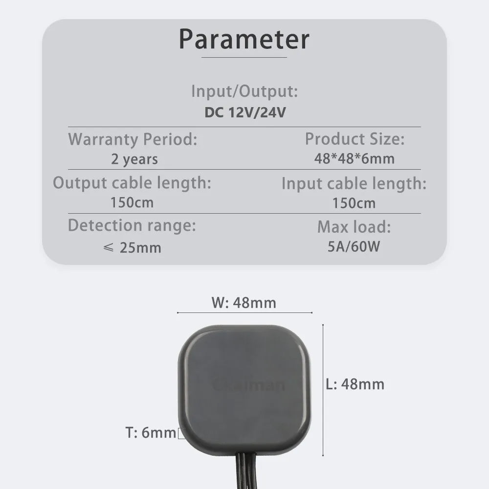 DC12V 24V Hidden mounted in cabinet LED touch sensor switch light brightness controller can penetrate wood panel touch switch - The Upgraded Inc